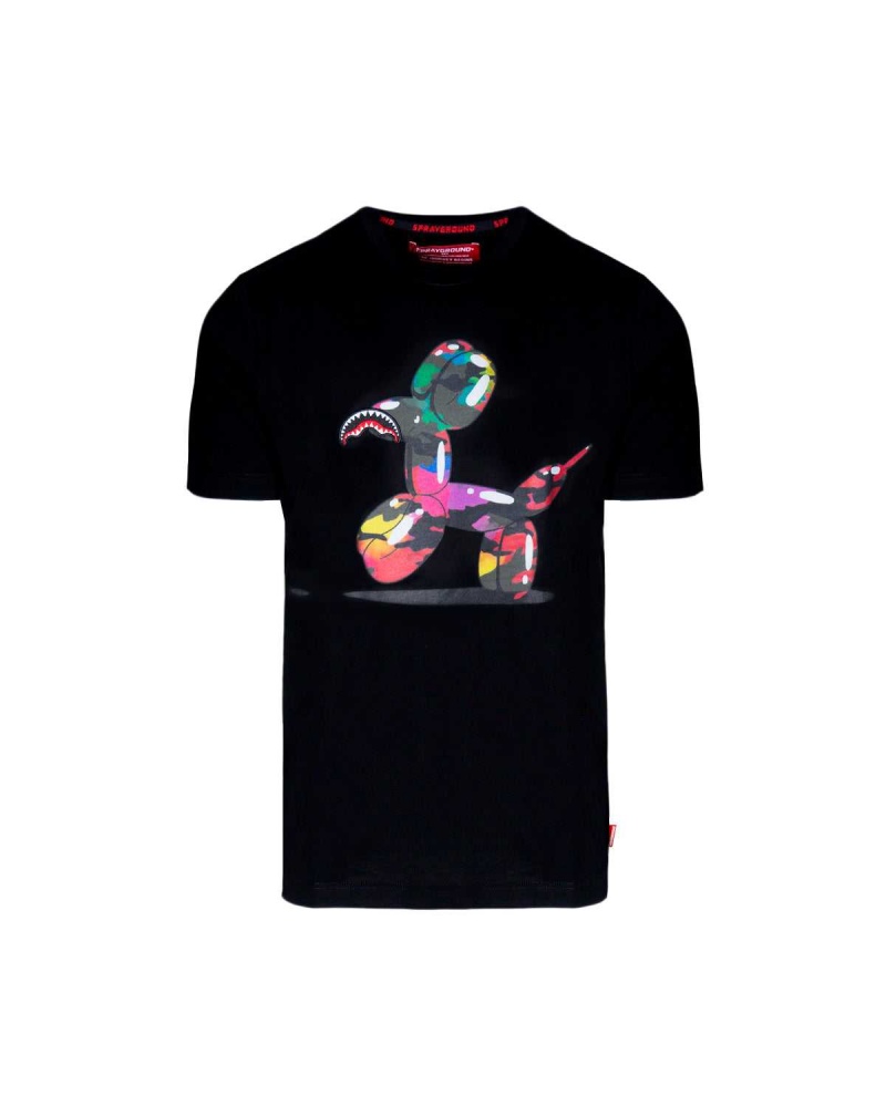 Sprayground T-shirt DOG JOKER Black | GKRXH9728