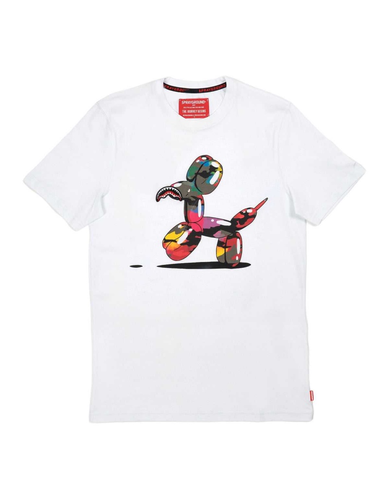 Sprayground T-shirt DOG JOKER White | RAZTN6298