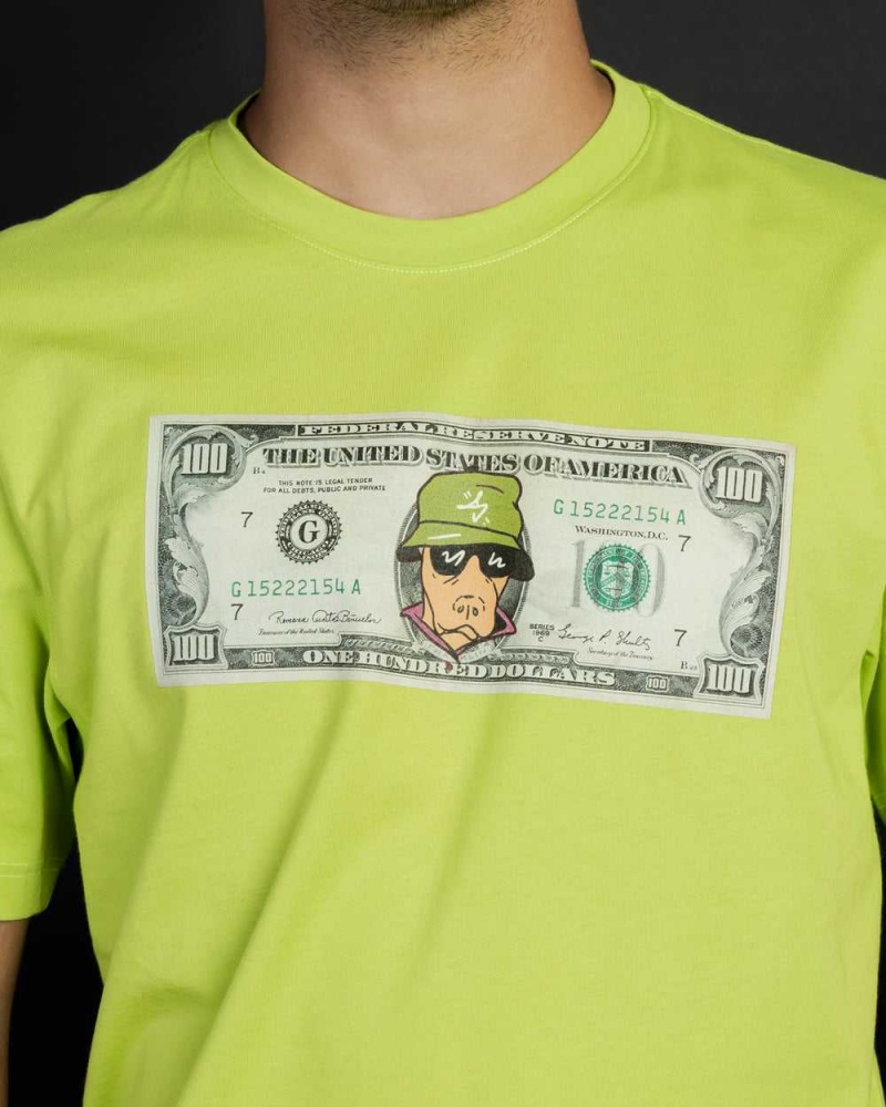 Sprayground T-shirt DOLLAR DOG Green | GLINF3087