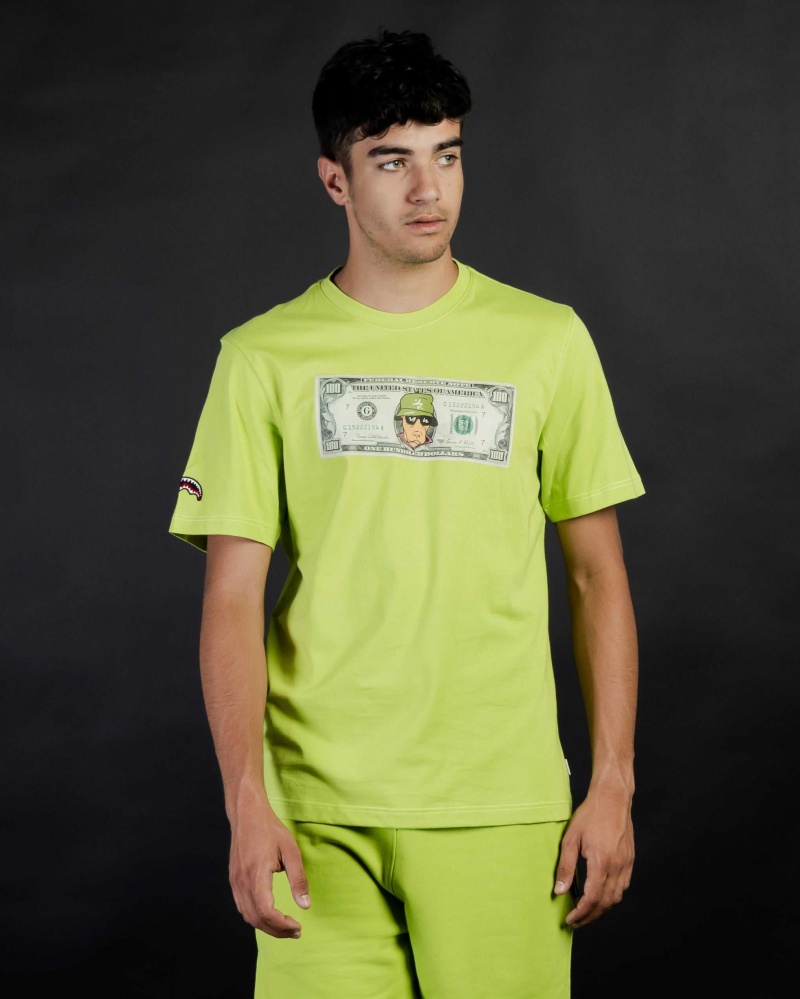 Sprayground T-shirt DOLLAR DOG Green | GLINF3087