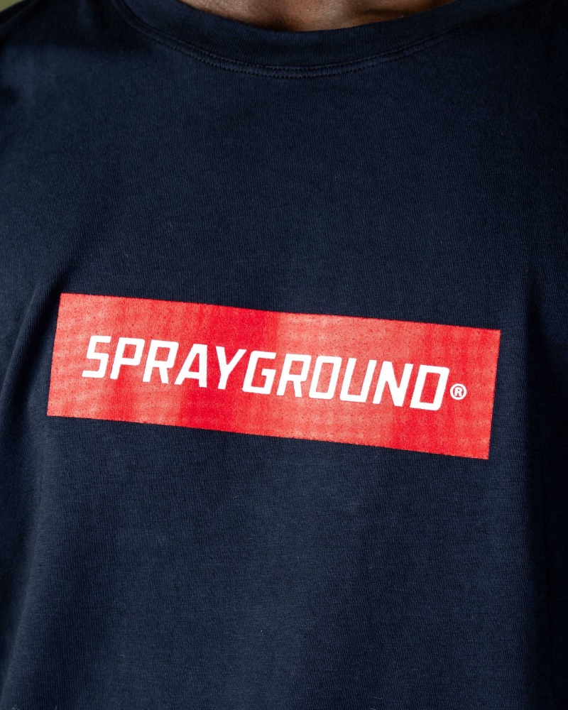 Sprayground T-shirt DOUBLE LOGO Blue | JALCV9387