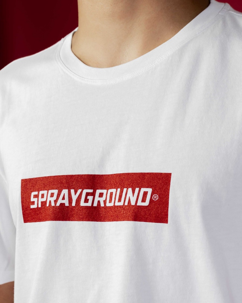 Sprayground T-shirt DOUBLE LOGO White | WZLCI0376