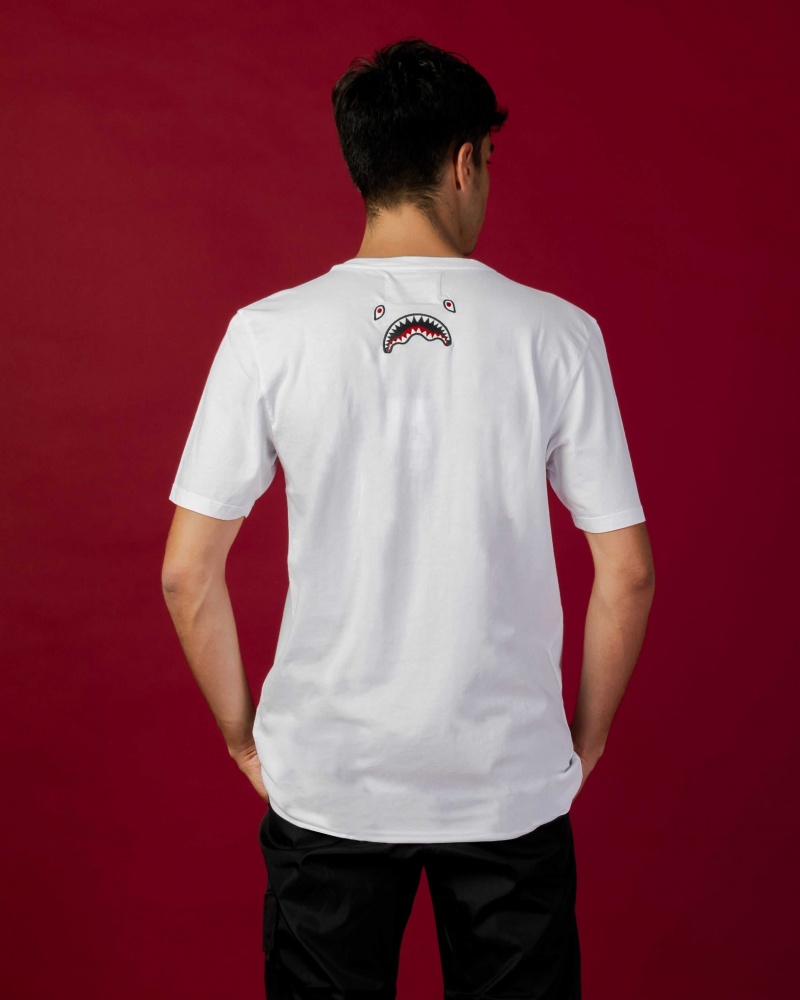 Sprayground T-shirt DOUBLE LOGO White | WZLCI0376