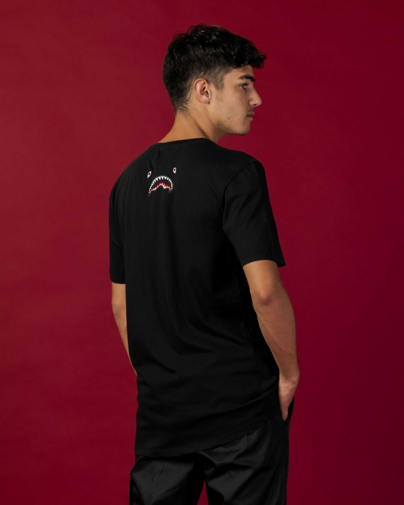 Sprayground T-shirt DOUBLE LOGO Black | CPEAT7285