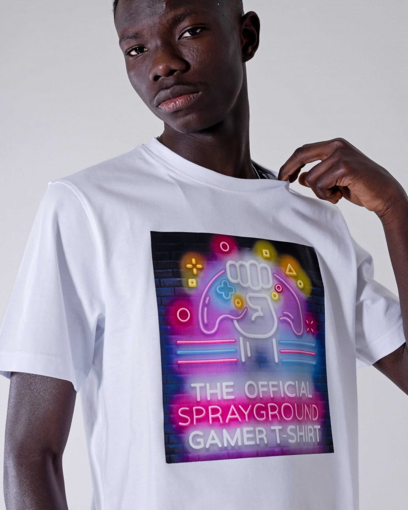 Sprayground T-shirt GAMER White | VFUPD3576