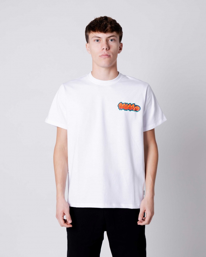 Sprayground T-shirt GRAFFITI White | VJBIO5276