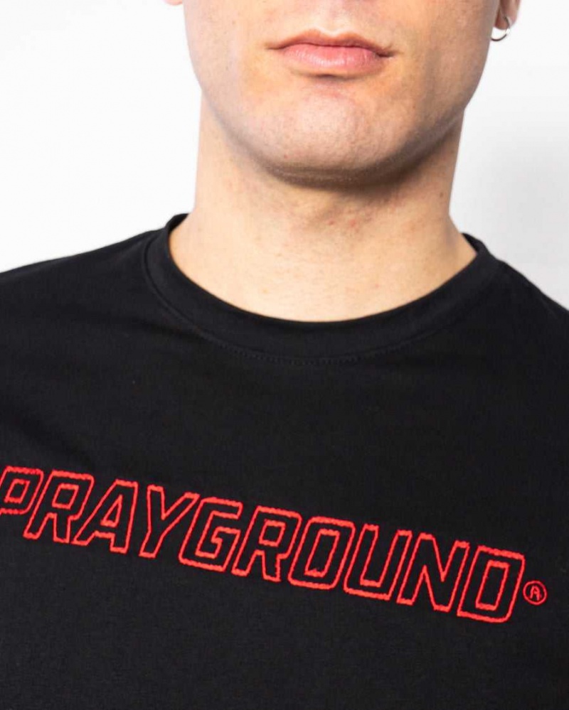 Sprayground T-shirt LOGO Red Black | CPWVR7604