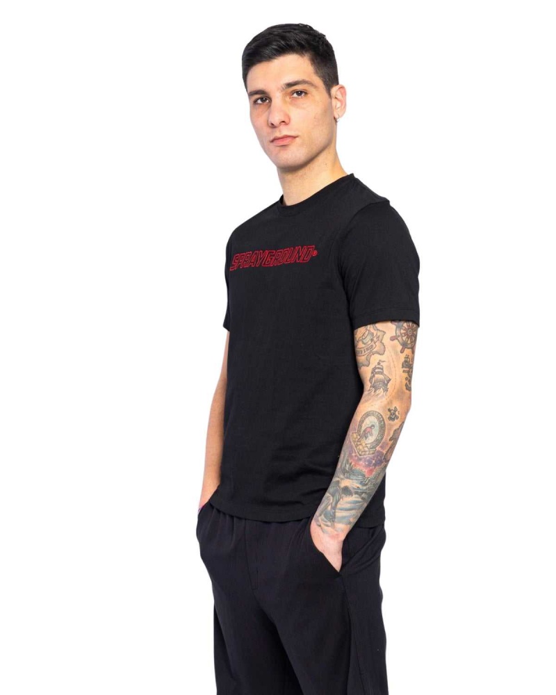 Sprayground T-shirt LOGO Red Black | CPWVR7604