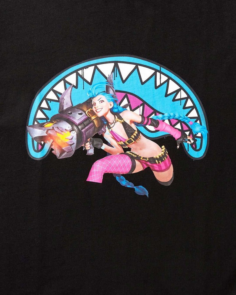 Sprayground T-shirt LOL JINX SHARK T-SHIRT / Black | AZRGP1786