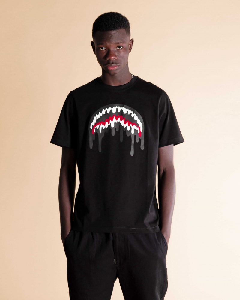 Sprayground T-shirt LOOSE SMOOTH Black | NICEM7124