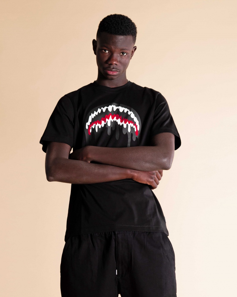 Sprayground T-shirt LOOSE SMOOTH Black | NICEM7124