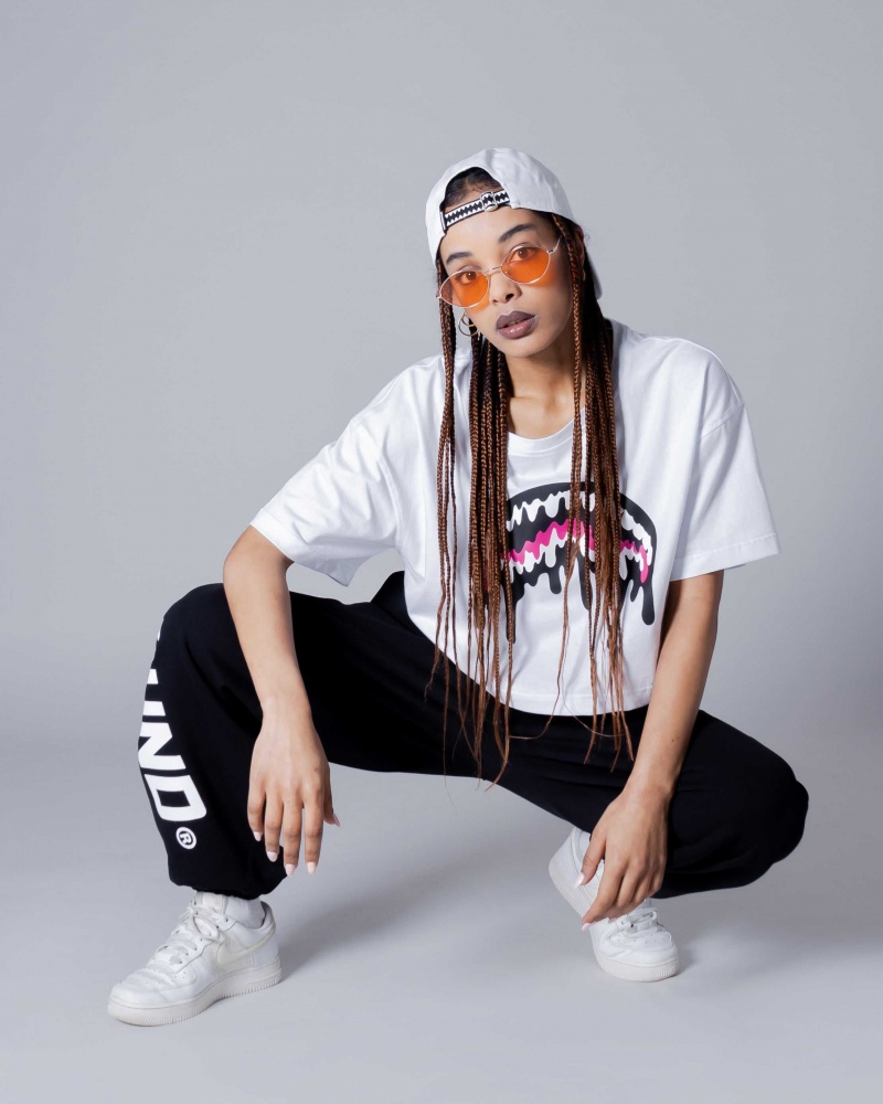 Sprayground T-shirt LOOSE SMOOTH CROP White | SCVPU1394