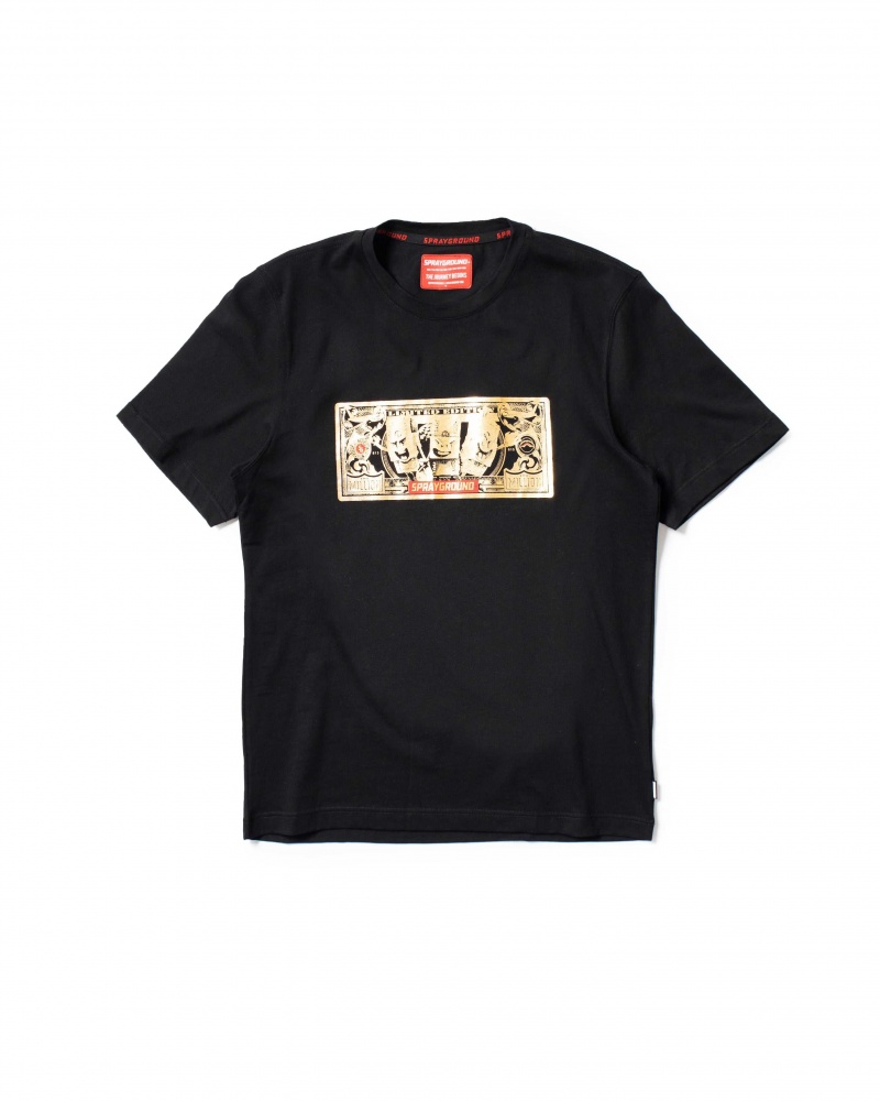 Sprayground T-shirt MADABOUT MONEY Black | JGXON0761