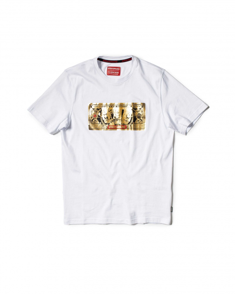 Sprayground T-shirt MADABOUT MONEY White | BACFT3974