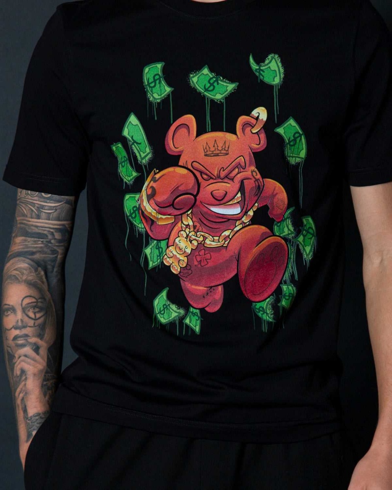 Sprayground T-shirt MONEY BEAR Black | SPAQO7430