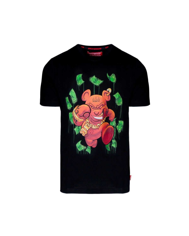 Sprayground T-shirt MONEY BEAR Black | SPAQO7430