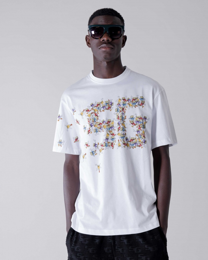 Sprayground T-shirt MONEY BOYS SG White | JQYHB7680