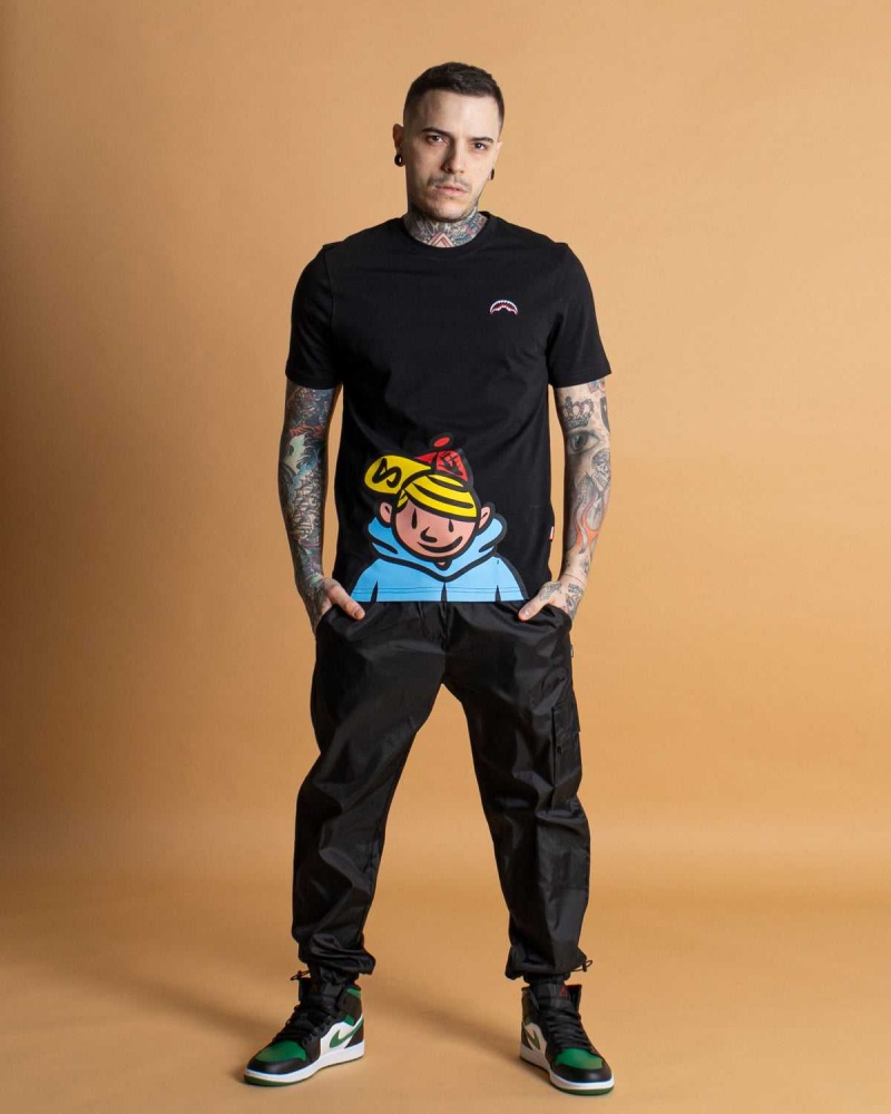 Sprayground T-shirt NERDS Black | PQUSI7319