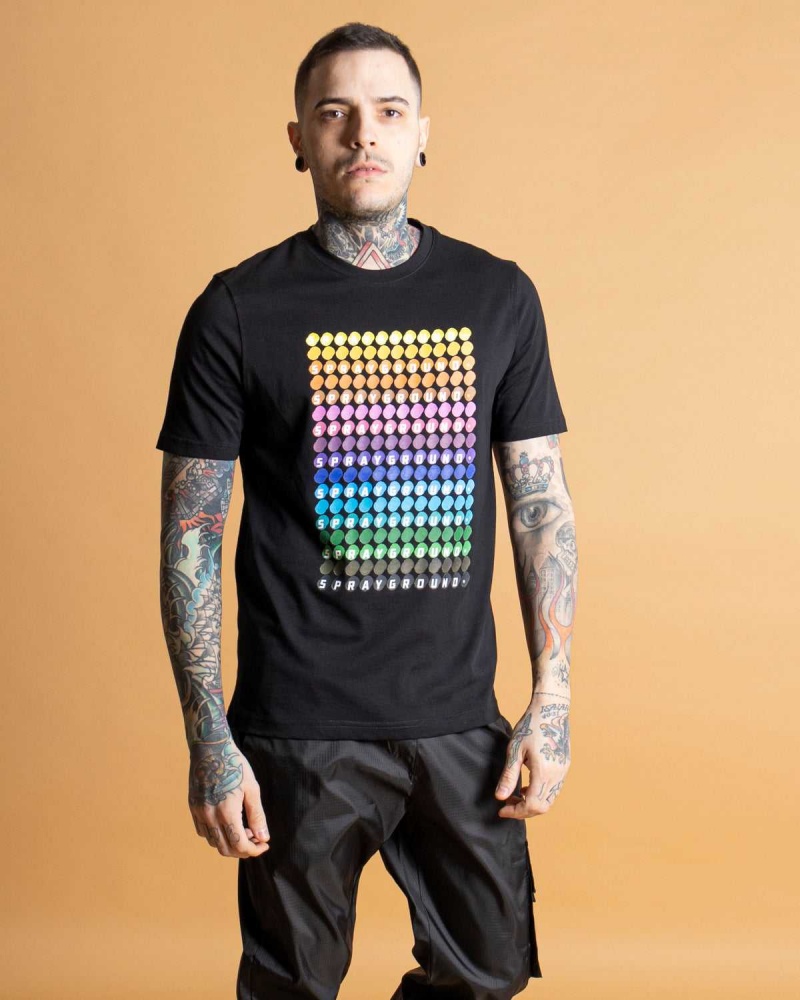 Sprayground T-shirt POINT COLORS T-SHIRT Black | PBIWZ4267