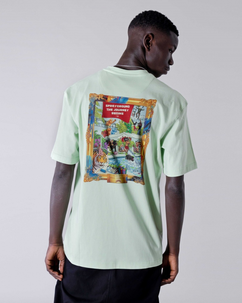 Sprayground T-shirt POOL PARTY Green | BIMWU1370