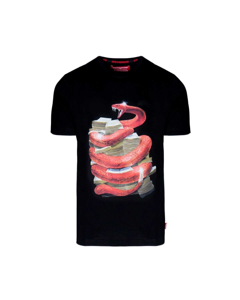 Sprayground T-shirt RATTLE STACKS Black | IGKFX0968