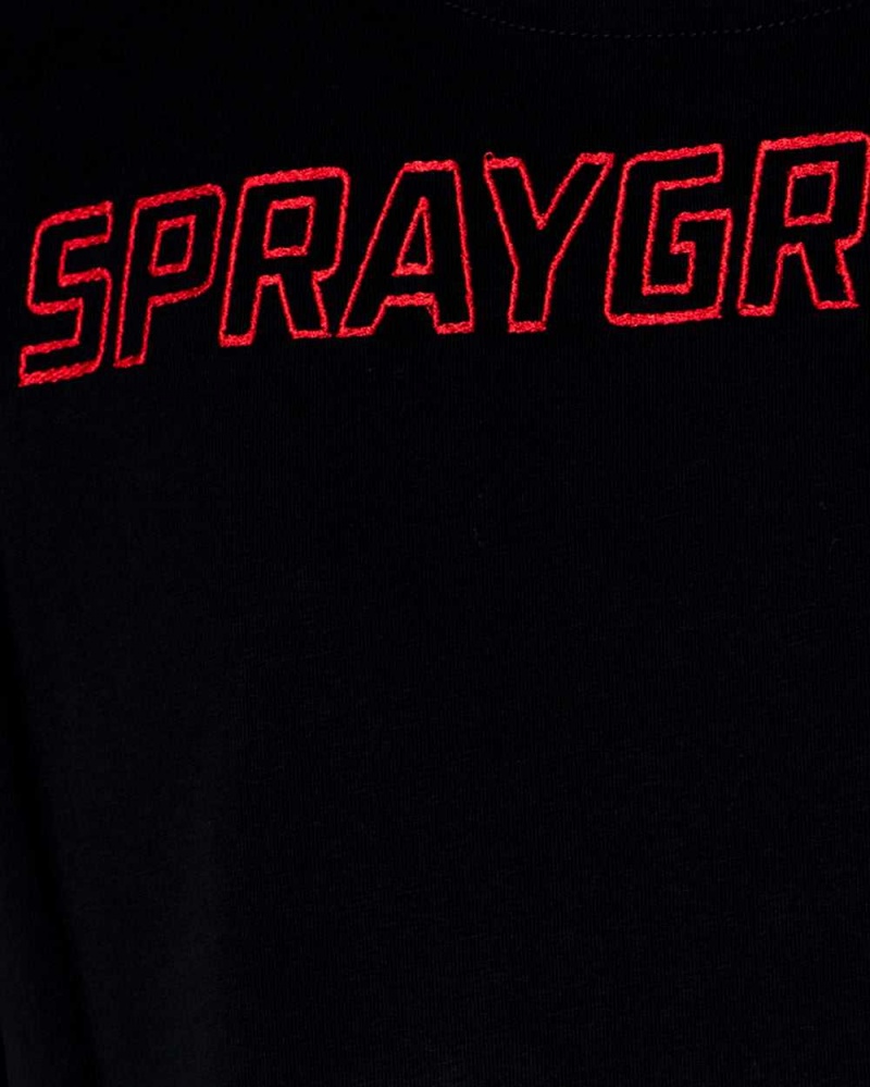 Sprayground T-shirt RATTLE STACKS Black | IGKFX0968