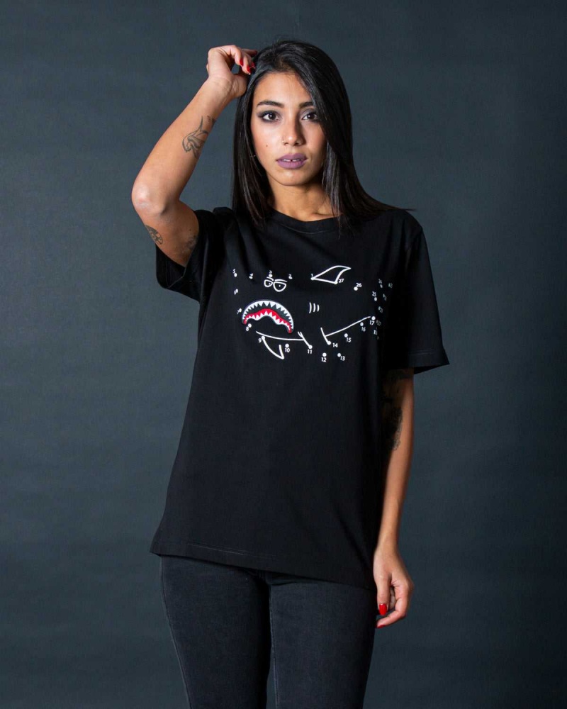 Sprayground T-shirt SEARCH THE POINT Black | RKIYH4387