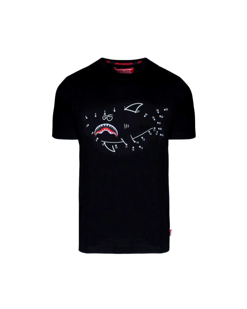 Sprayground T-shirt SEARCH THE POINT Black | RKIYH4387