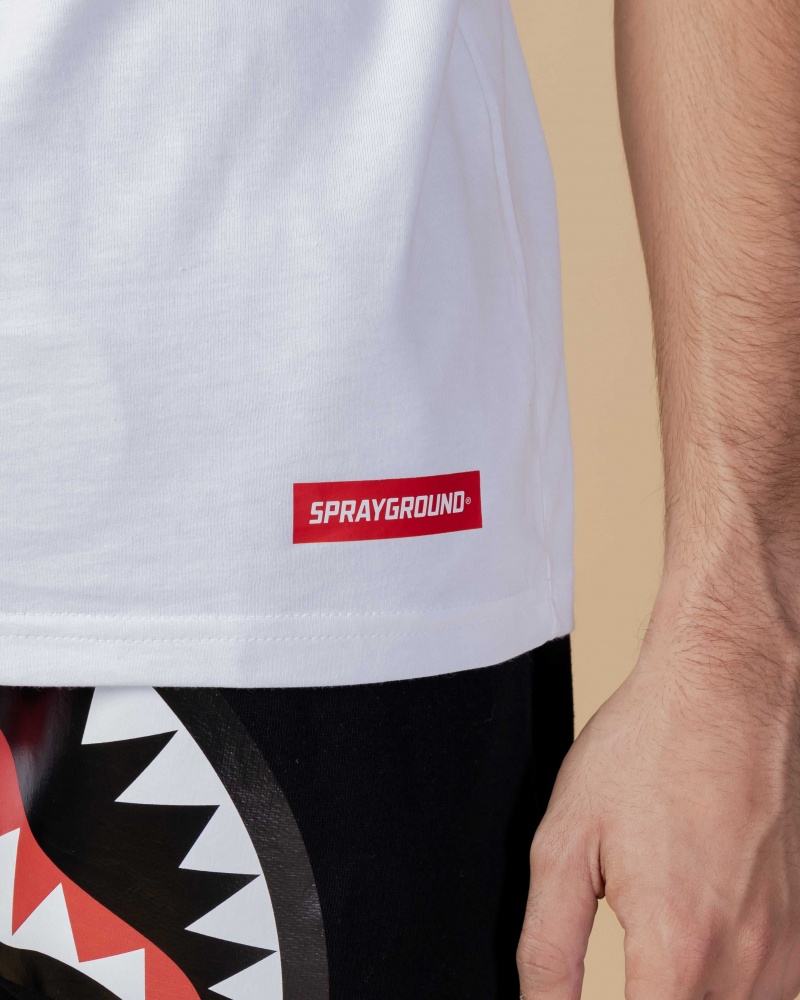 Sprayground T-shirt SPLASH T-SHIRT White | DAMJU1263