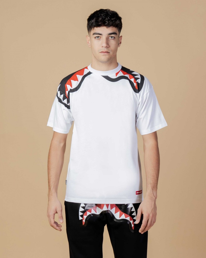 Sprayground T-shirt SPLASH T-SHIRT White | DAMJU1263