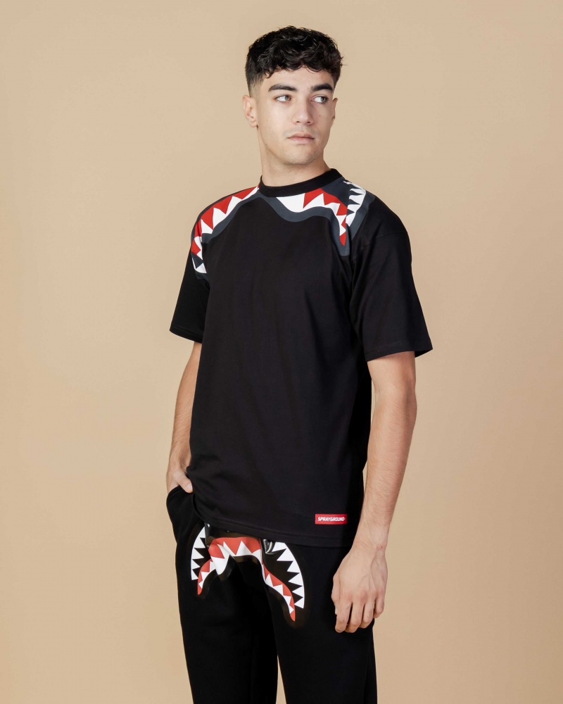 Sprayground T-shirt SPLASH T-SHIRT Black | PXMYO6317