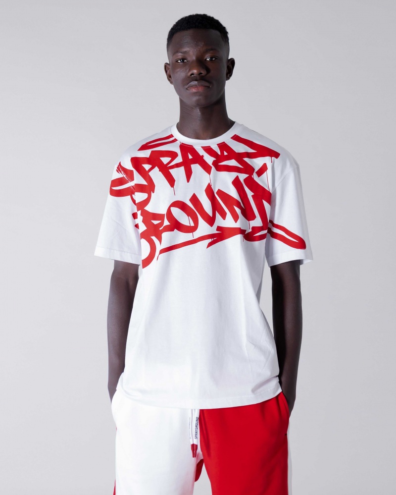 Sprayground T-shirt SPRAYGROUND TAG White | VOPSQ6190