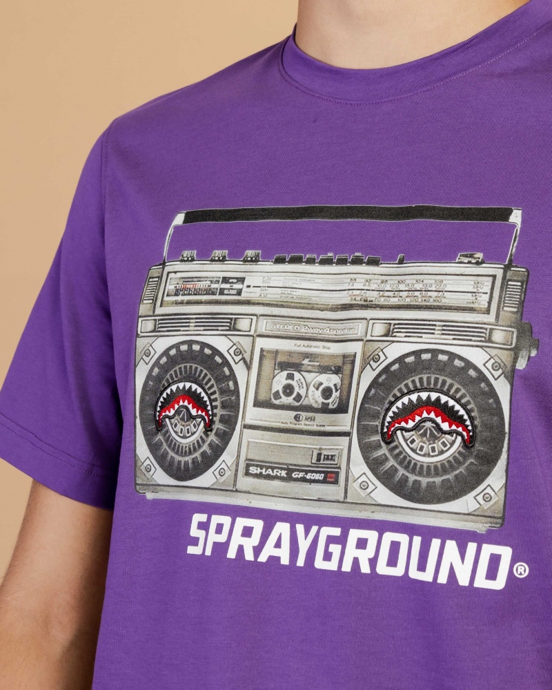 Sprayground T-shirt STAMPA STEREO Purple | OCEVH5084