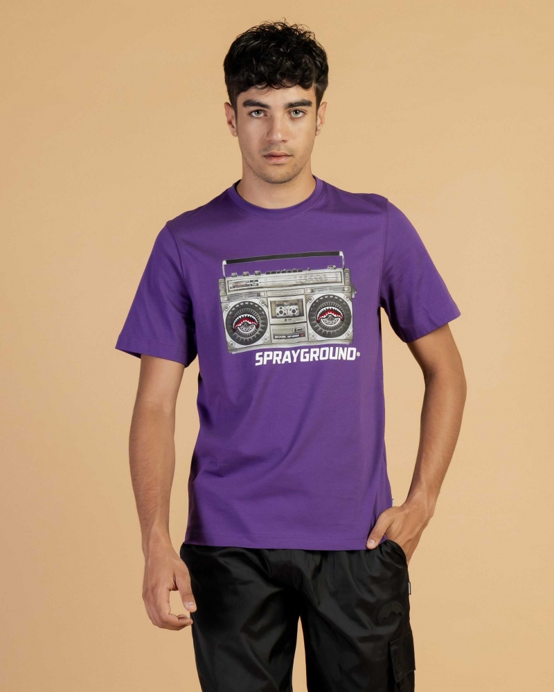 Sprayground T-shirt STAMPA STEREO Purple | OCEVH5084