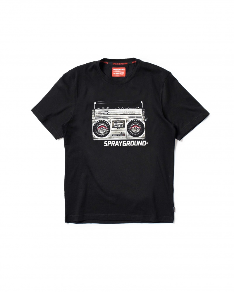 Sprayground T-shirt STAMPA STEREO Black | SBFKM0863