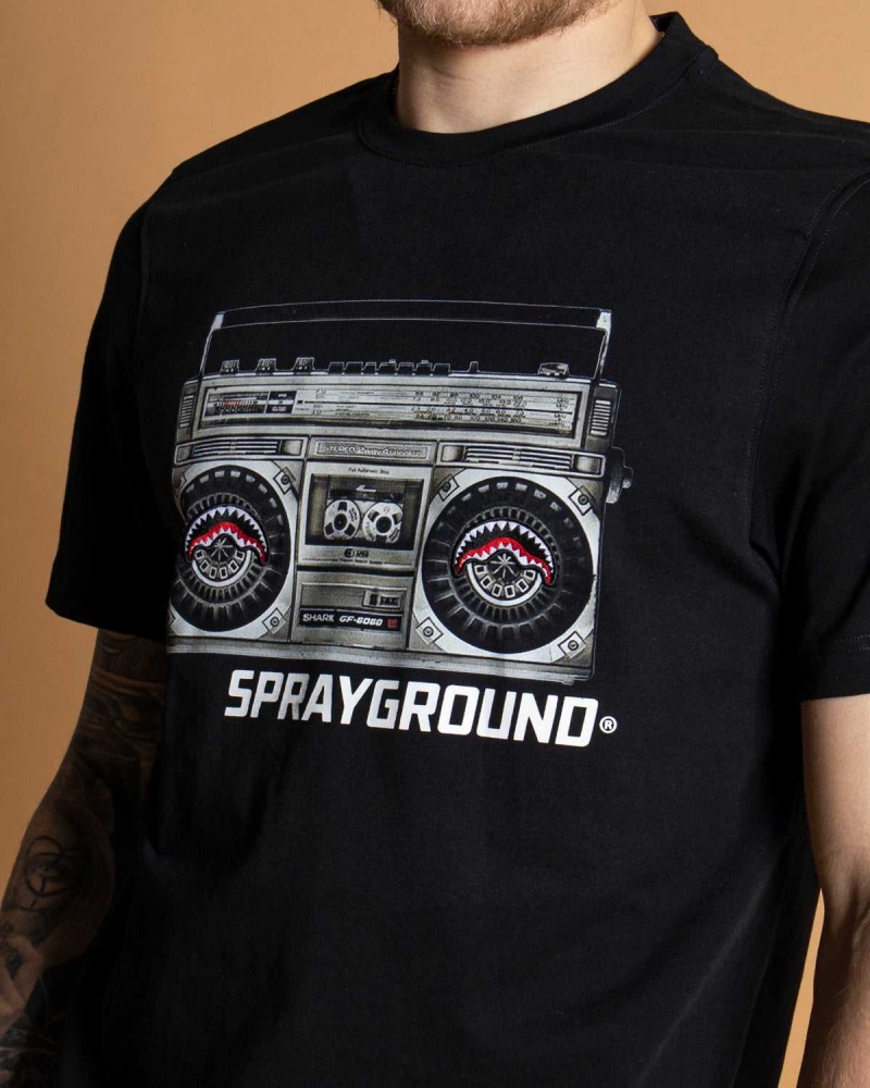 Sprayground T-shirt STAMPA STEREO Black | SBFKM0863