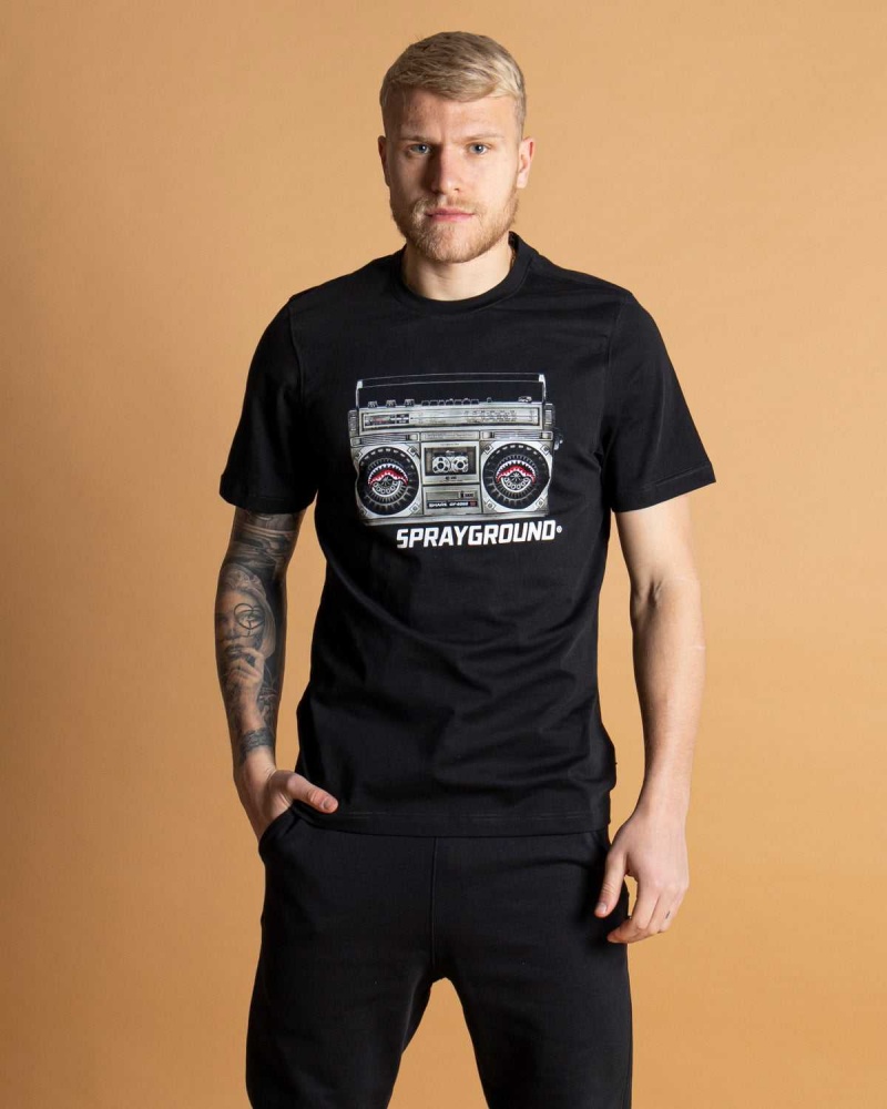 Sprayground T-shirt STAMPA STEREO Black | SBFKM0863