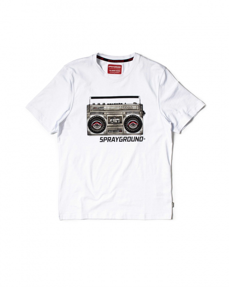 Sprayground T-shirt STAMPA STEREO White | CWDXM2175