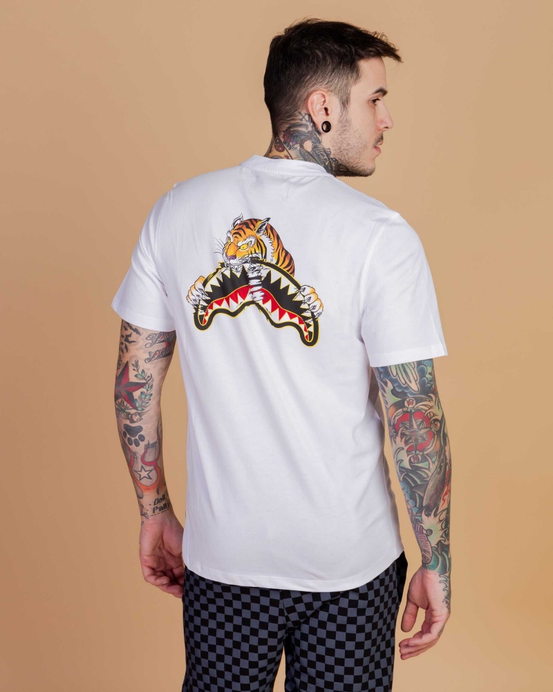 Sprayground T-shirt STAMPA TIGRE White | TPLDC8759