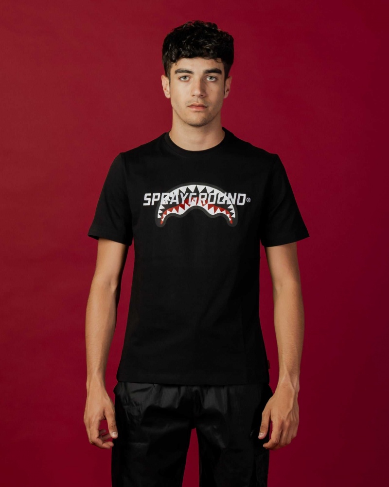 Sprayground T-shirt UP AND DOWN Black | FZORG5173