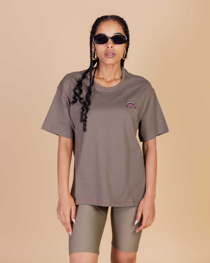 Sprayground T-shirts OVER SHARK Green | HQBYP8126