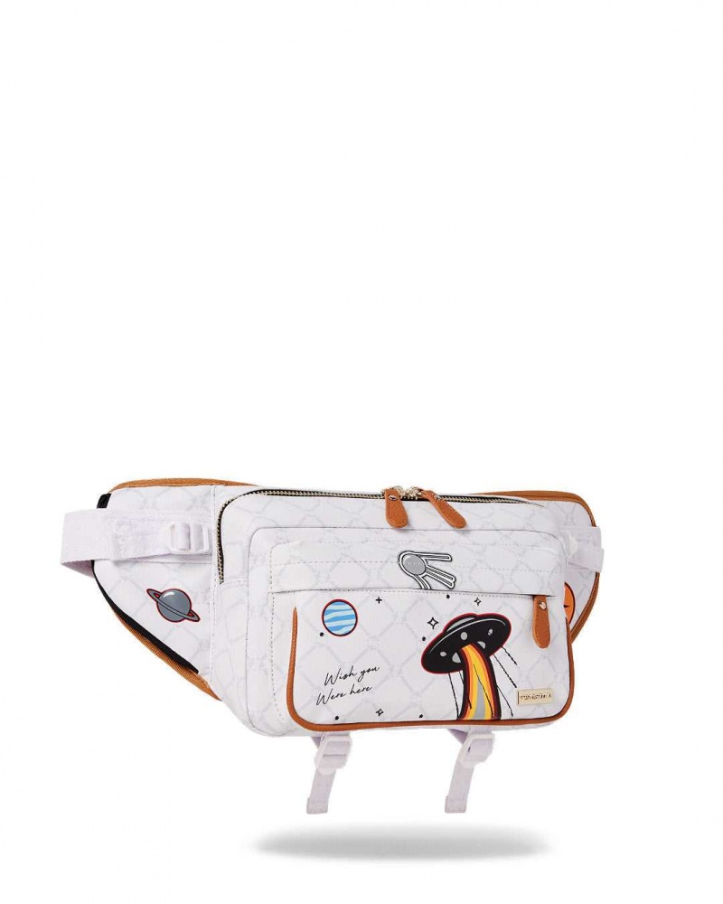 Sprayground Waist bag ALIEN RICH CARGO CROSSBODY White | MWSFH9167