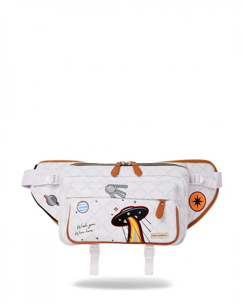 Sprayground Waist bag ALIEN RICH CARGO CROSSBODY White | MWSFH9167