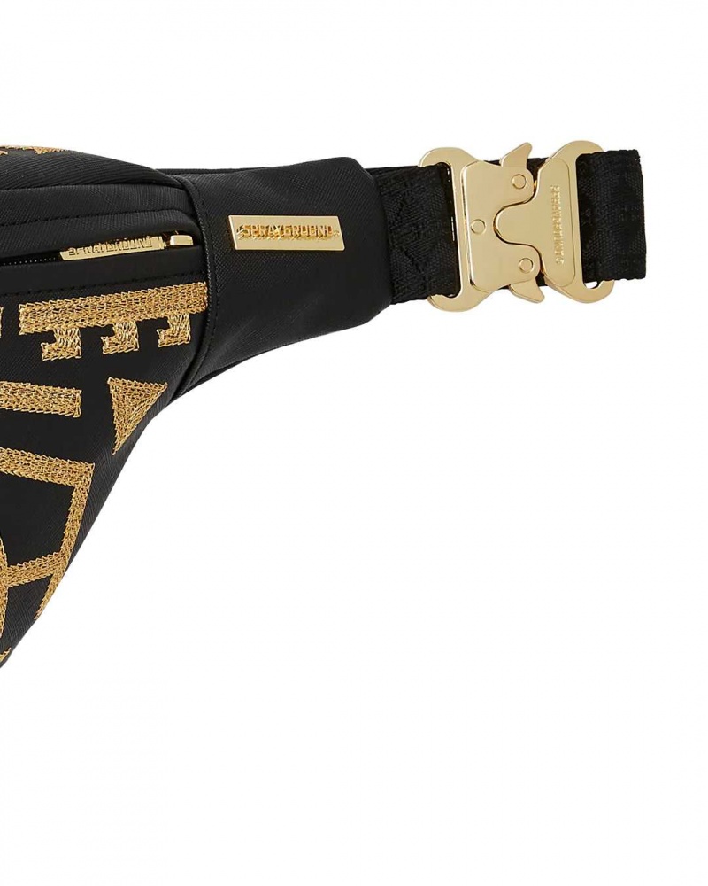 Sprayground Waist bag Ai TRIBAL SAVVY CROSSBODY Gold | QXHUO0397