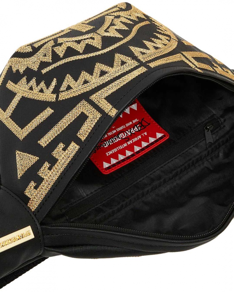 Sprayground Waist bag Ai TRIBAL SAVVY CROSSBODY Gold | QXHUO0397