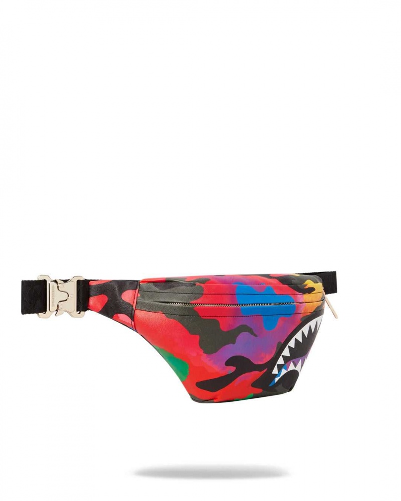 Sprayground Waist bag CAMOBURST SAVVY CROSSBODY Black | FGBCR8957