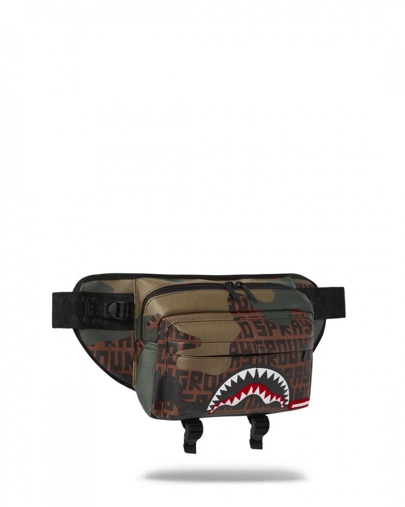 Sprayground Waist bag CAMOINFINITI CROSSBODY Green | PQOKX2486