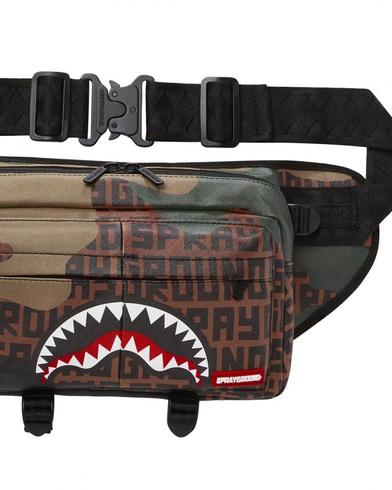 Sprayground Waist bag CAMOINFINITI CROSSBODY Green | PQOKX2486