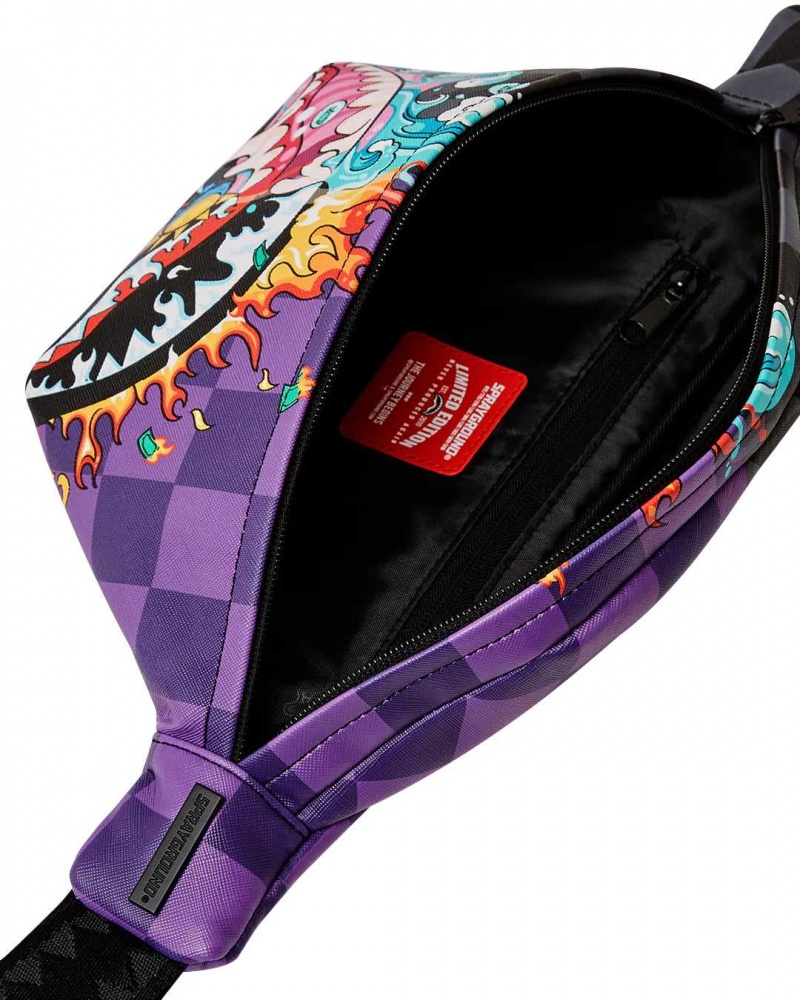 Sprayground Waist bag CRAZY EYES CROSSBODY Purple | AWBPH8541