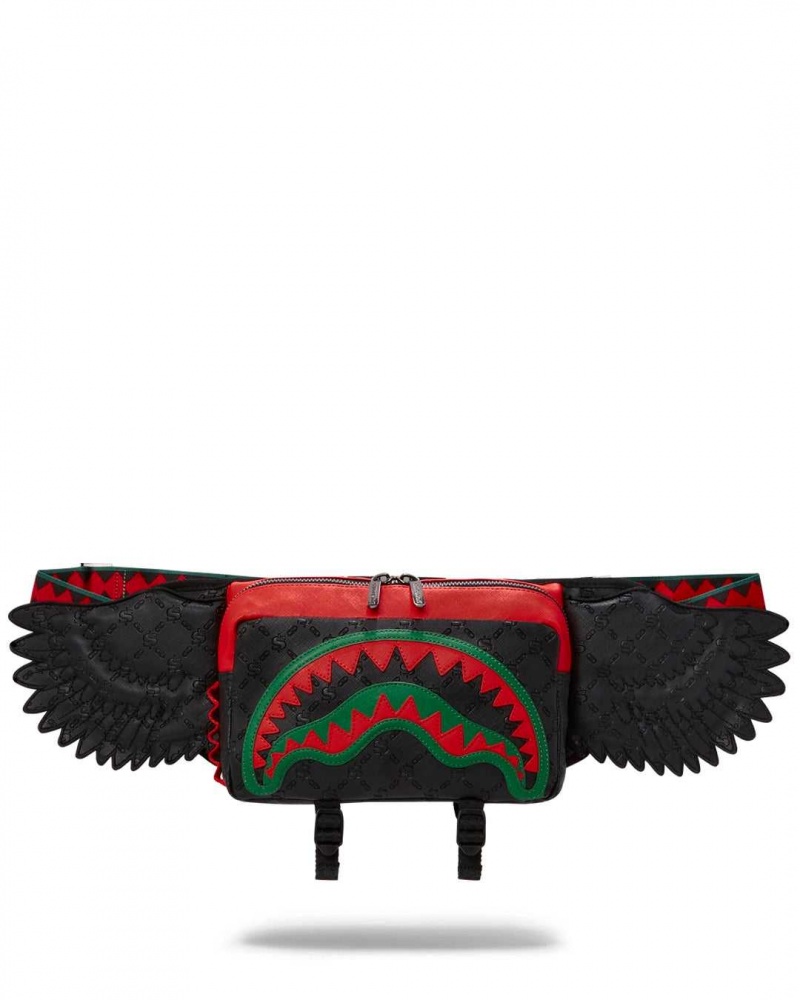 Sprayground Waist bag DENIRO WING CROSSBODY Black | KGWST6937